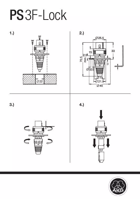 Mode d'emploi AKG PS 3 F-LOCK