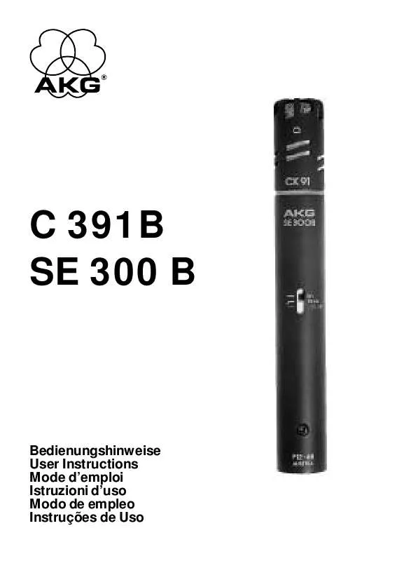 Mode d'emploi AKG SE 300 B