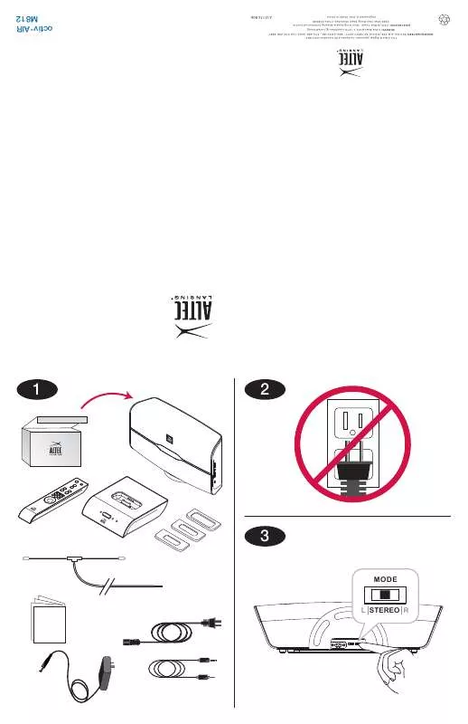 Mode d'emploi ALTEC LANSING M812