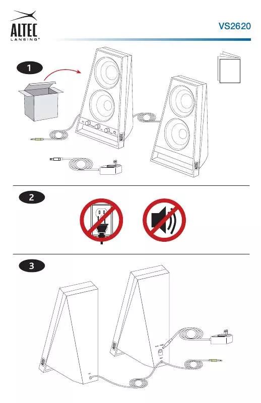 Mode d'emploi ALTEC LANSING VS2620