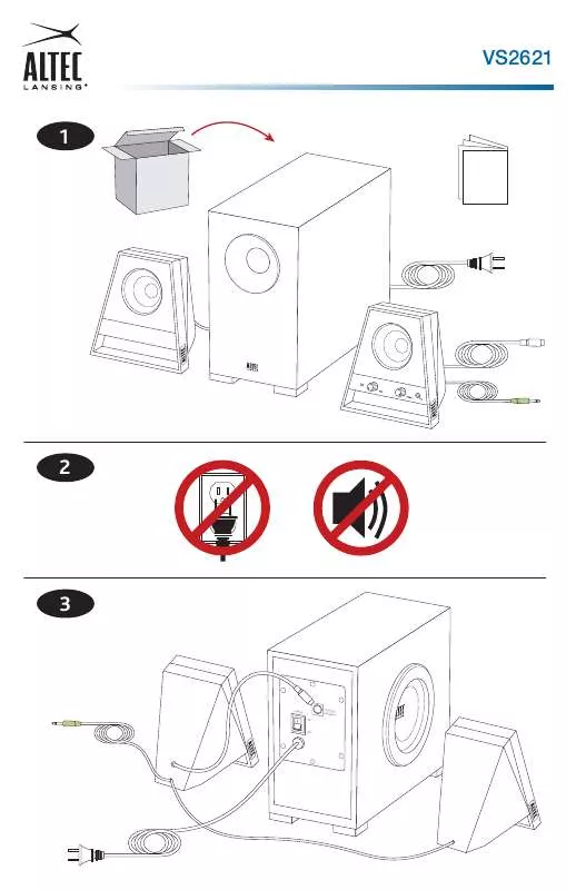 Mode d'emploi ALTEC LANSING VS2621