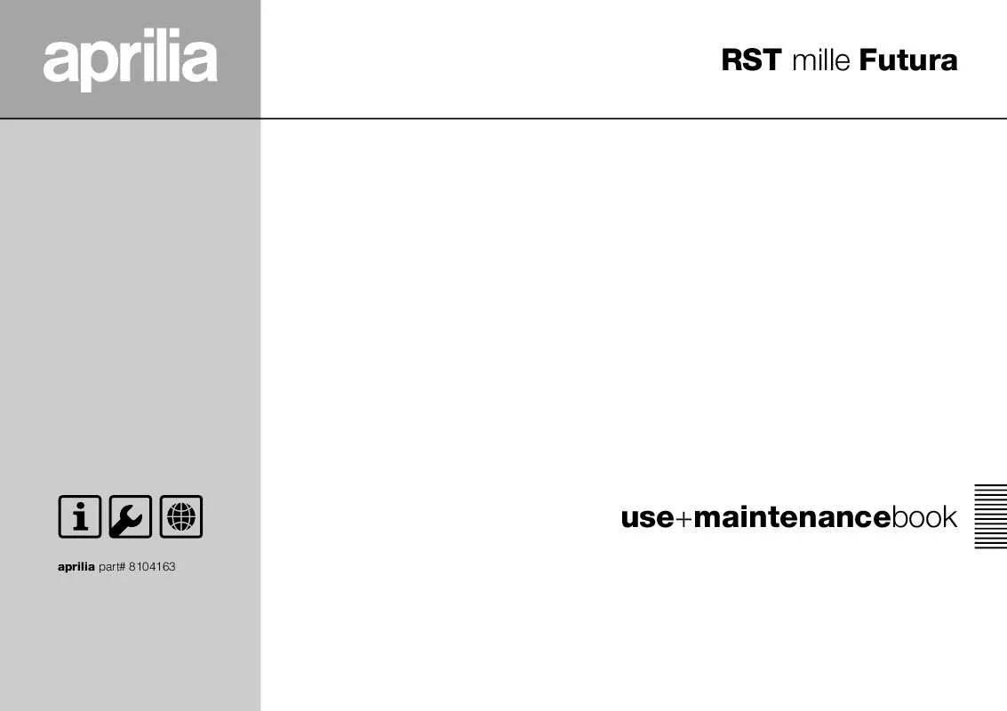 Mode d'emploi APRILIA RST MILLE FUTURA