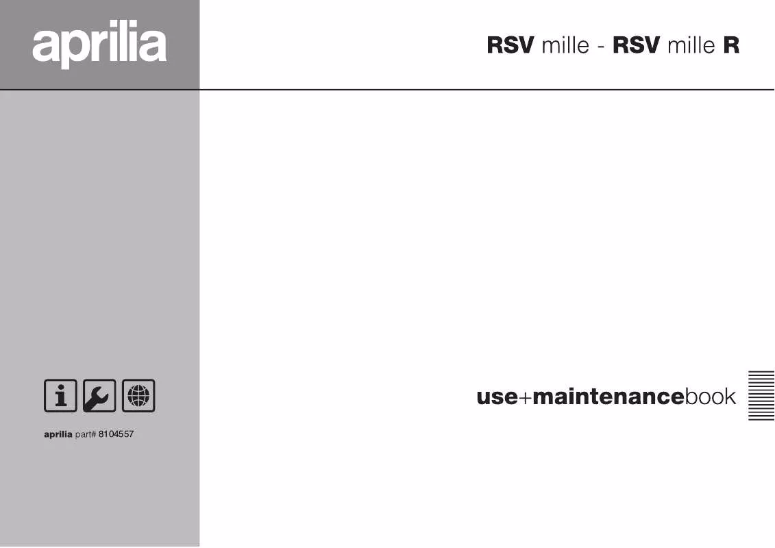 Mode d'emploi APRILIA RSV MILLE R