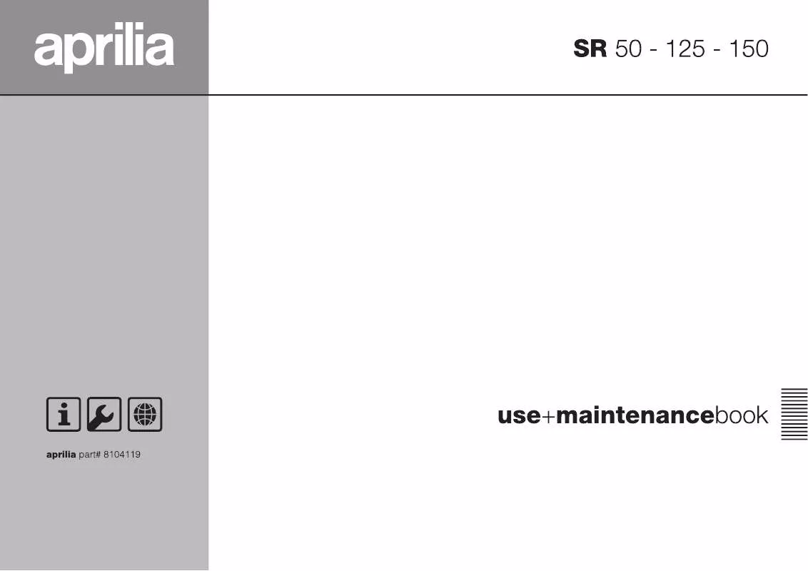 Mode d'emploi APRILIA SR 150