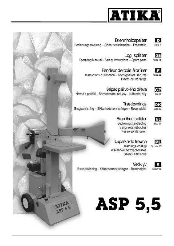 Mode d'emploi ATIKA ASP 5,5