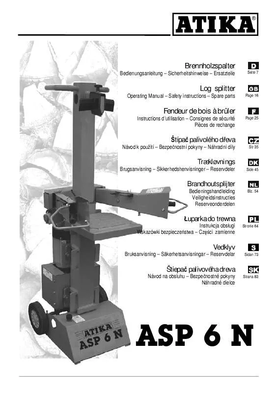 Mode d'emploi ATIKA ASP 6 N-003