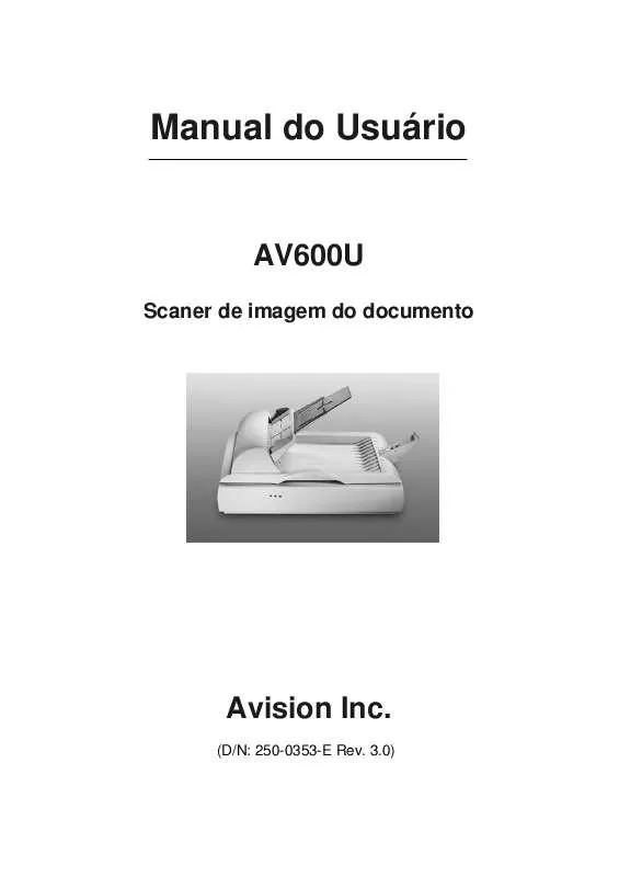 Mode d'emploi AVISION AV600U