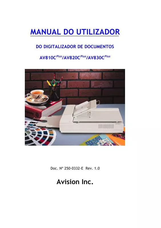 Mode d'emploi AVISION AV820CP