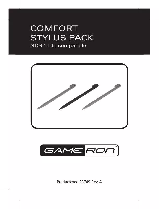 Mode d'emploi AWG COMFORT STYLUS PACK FOR NDS LITE