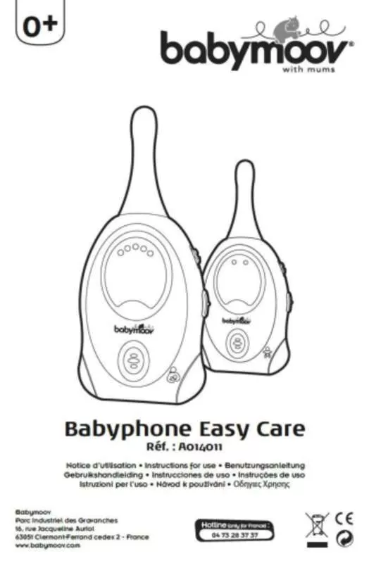 Mode d'emploi BABYMOOV BABYPHONE EASY CAR NEW GENERATION