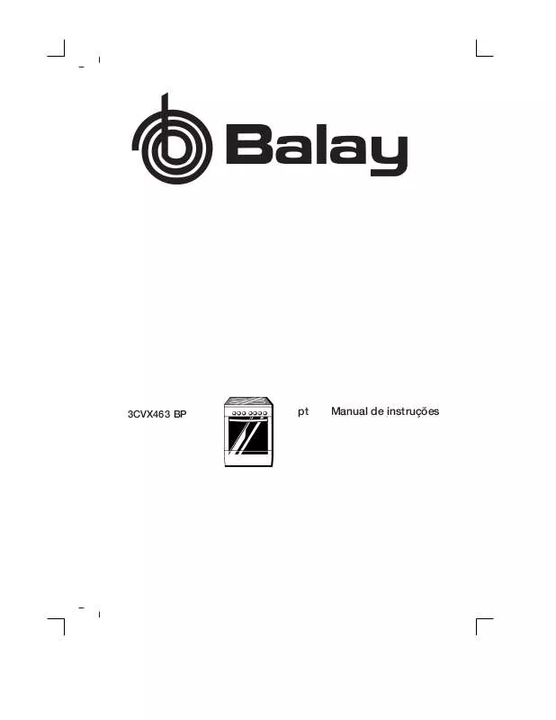 Mode d'emploi BALAY 3CVX463BP