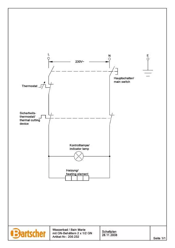 Mode d'emploi BARTSCHER 200232