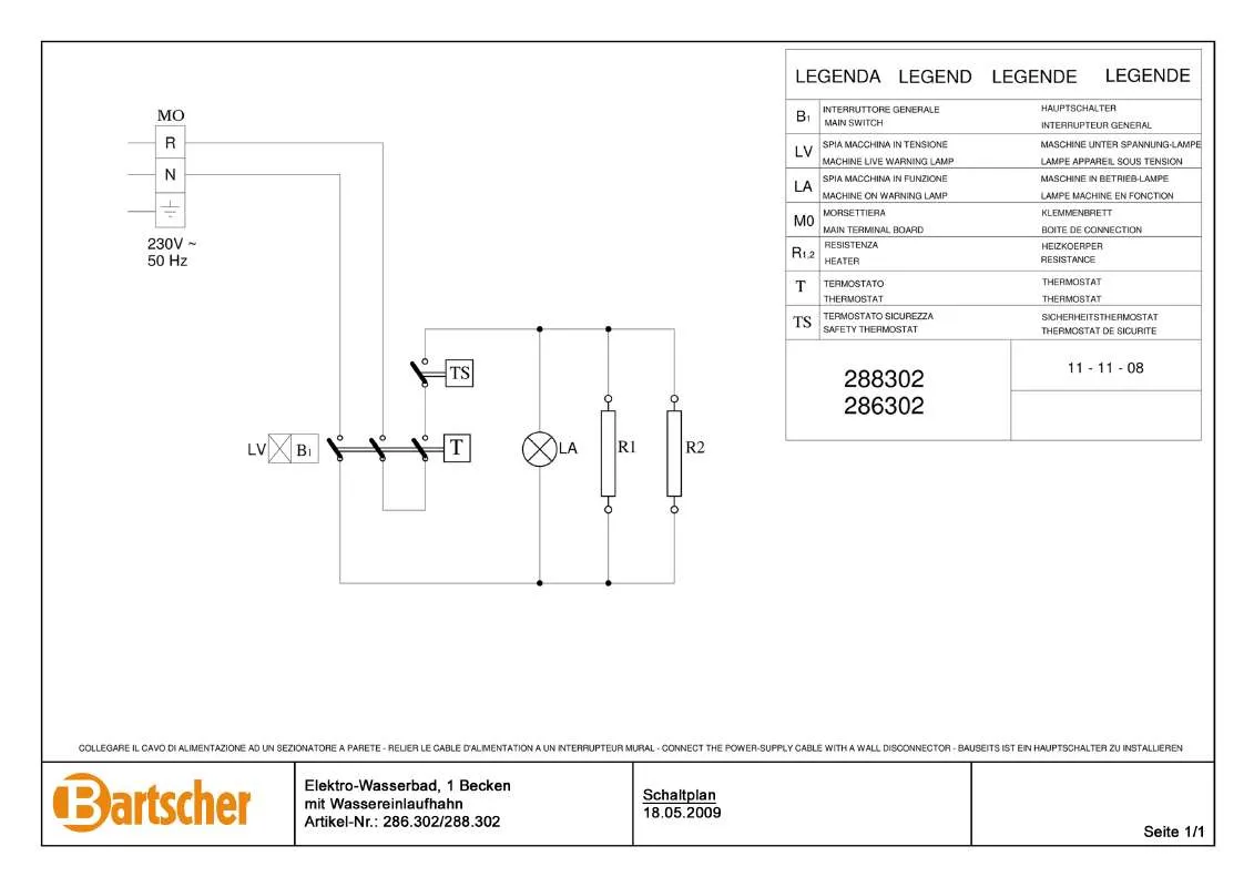 Mode d'emploi BARTSCHER 286302