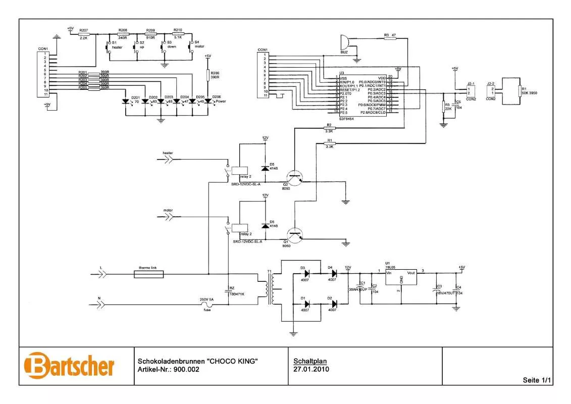 Mode d'emploi BARTSCHER 900002