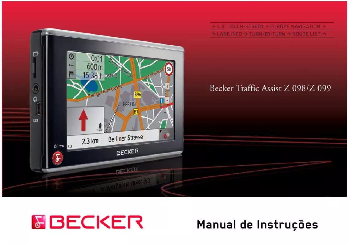 Mode d'emploi BECKER TRAFFIC ASSIST Z098