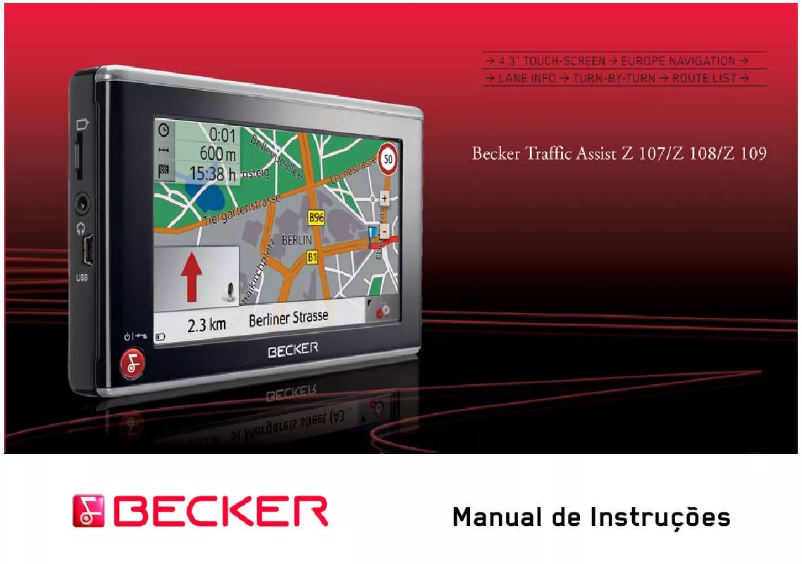 Mode d'emploi BECKER TRAFFIC ASSIST Z109