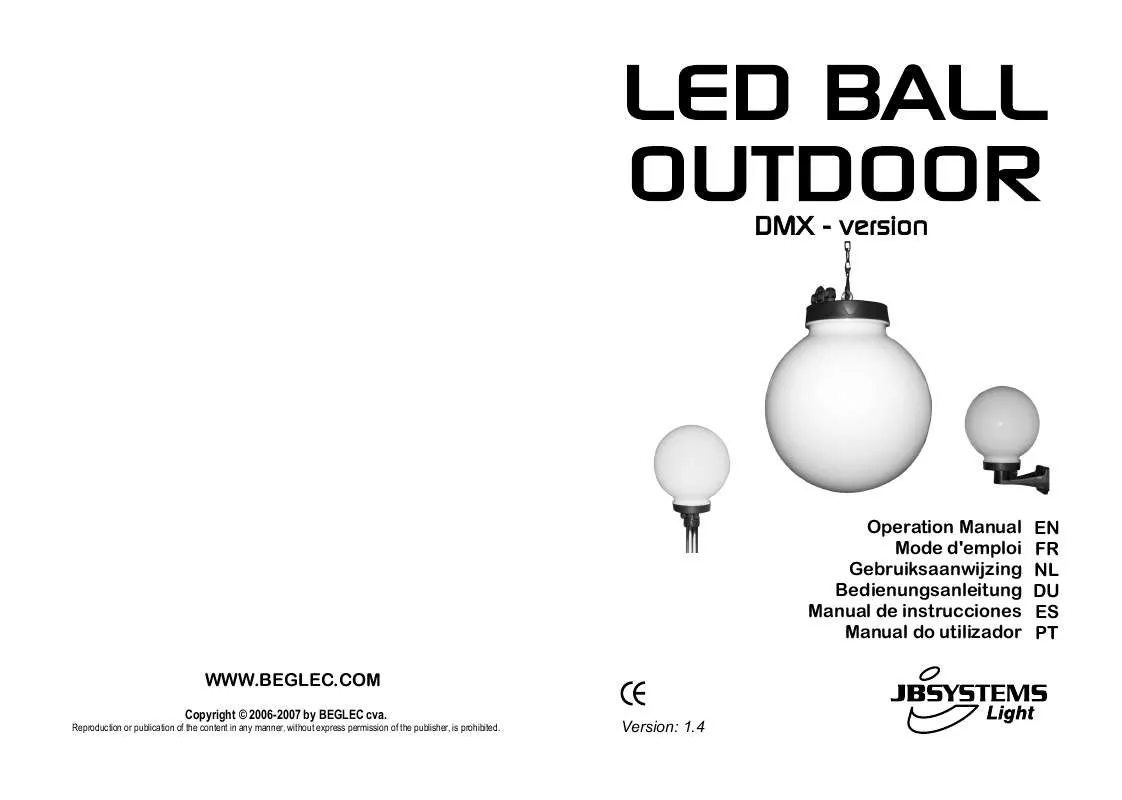 Mode d'emploi BEGLEC LED BALL OUTDOOR