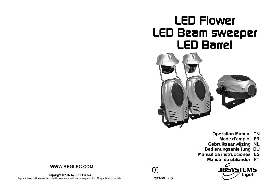 Mode d'emploi BEGLEC LED BEAM SWEEPER