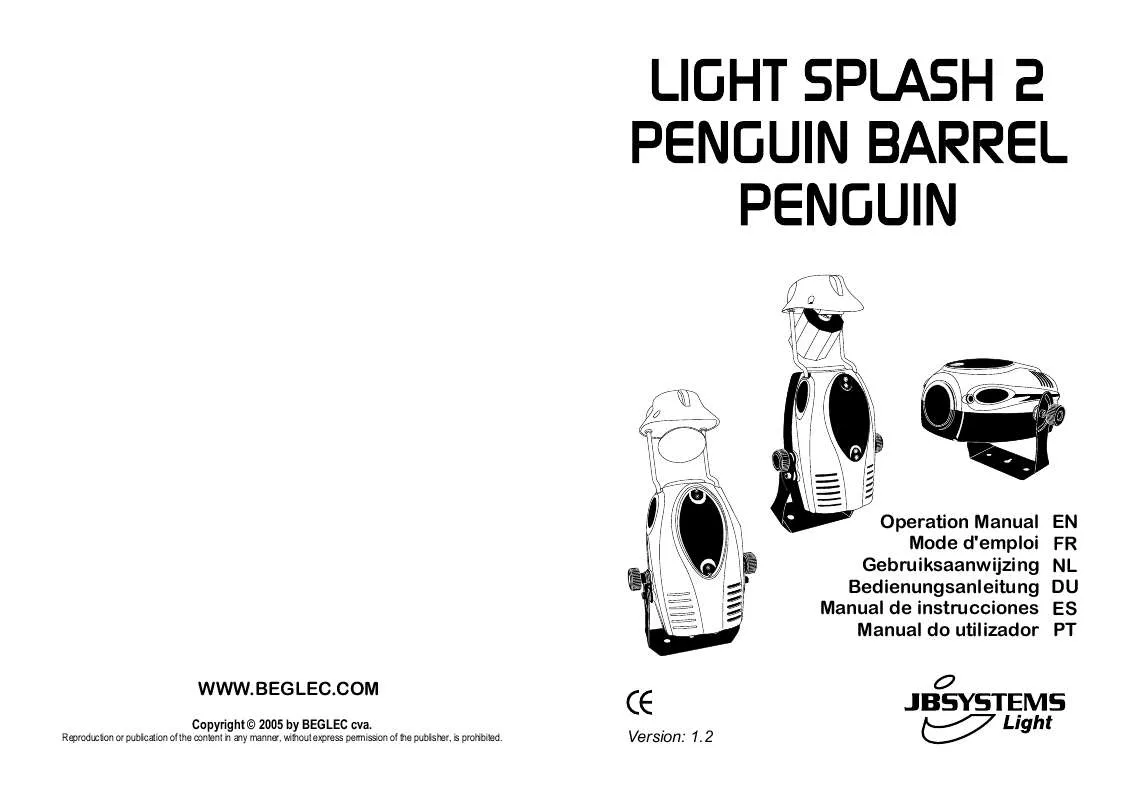 Mode d'emploi BEGLEC LIGHT SPLASH 2 PENGUIN