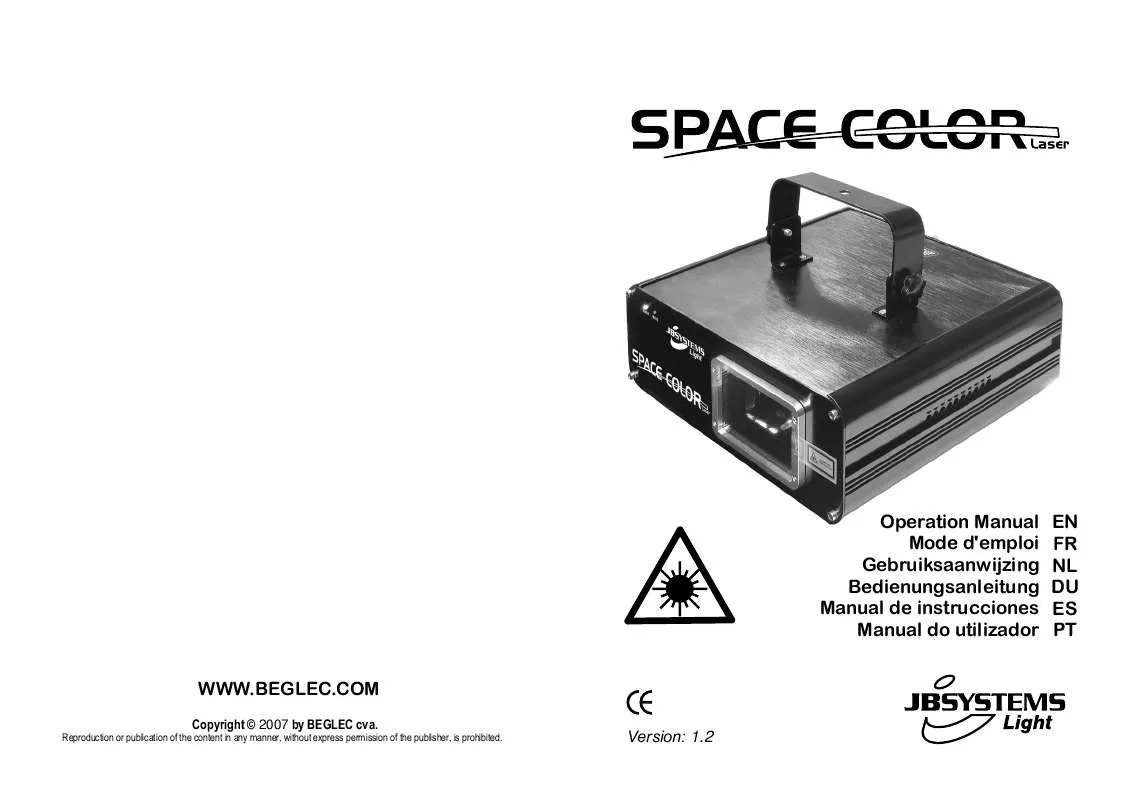 Mode d'emploi BEGLEC SPACE COLOR