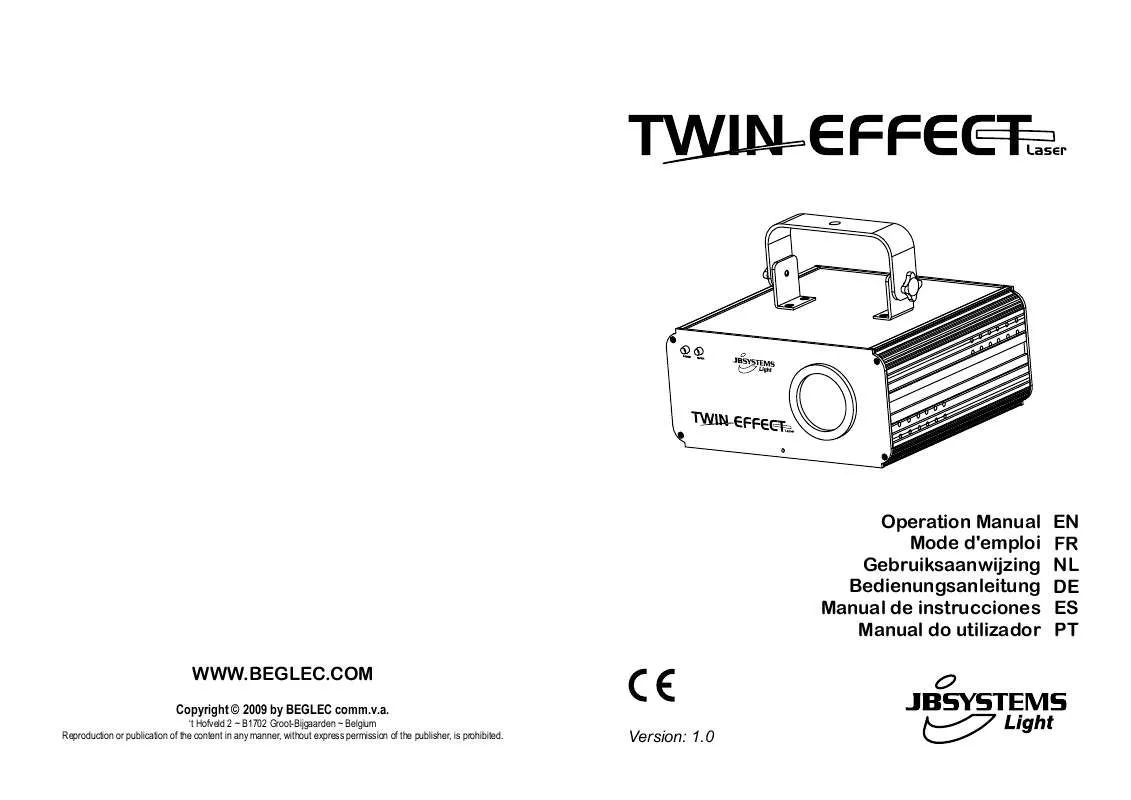 Mode d'emploi BEGLEC TWIN EFFECT