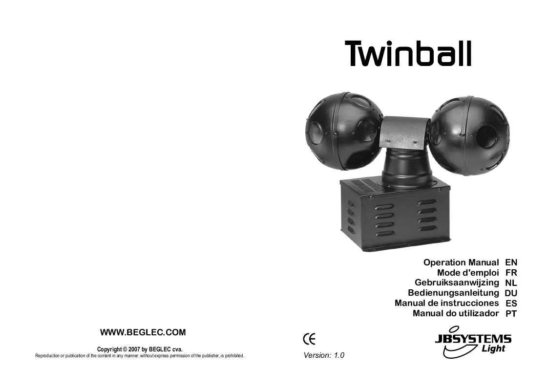 Mode d'emploi BEGLEC TWINBALL