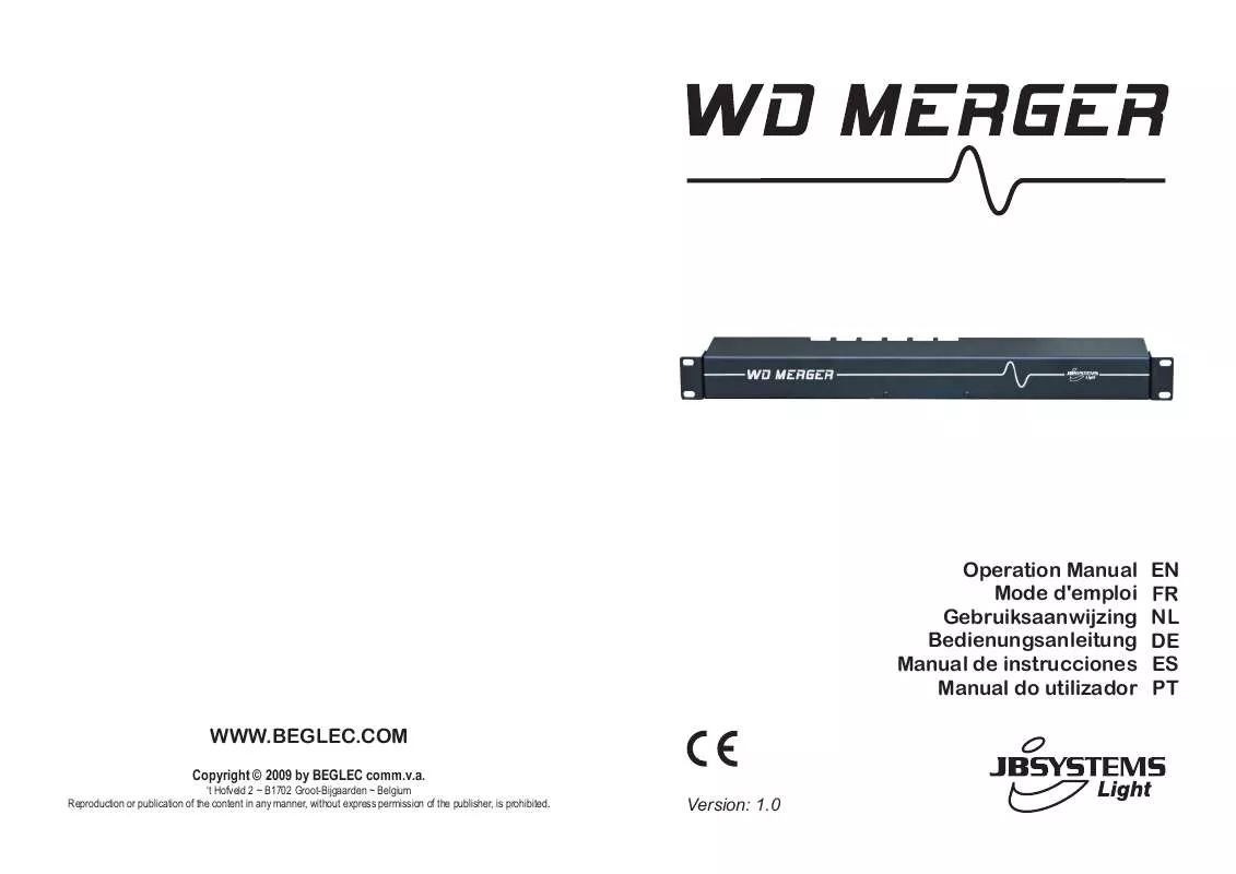 Mode d'emploi BEGLEC WD MERGER