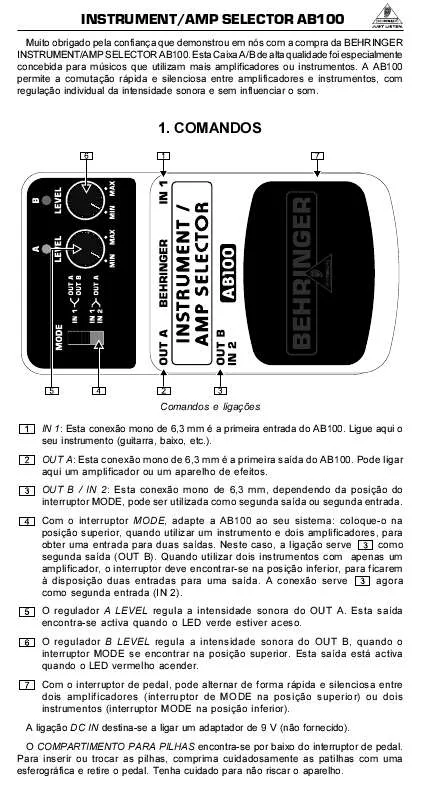 Mode d'emploi BEHRINGER AB100