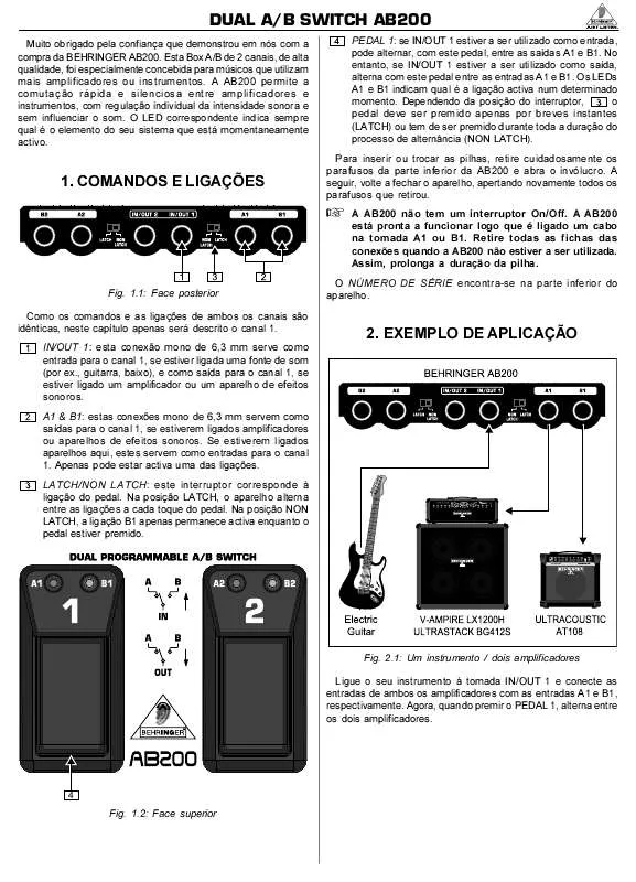 Mode d'emploi BEHRINGER AB200