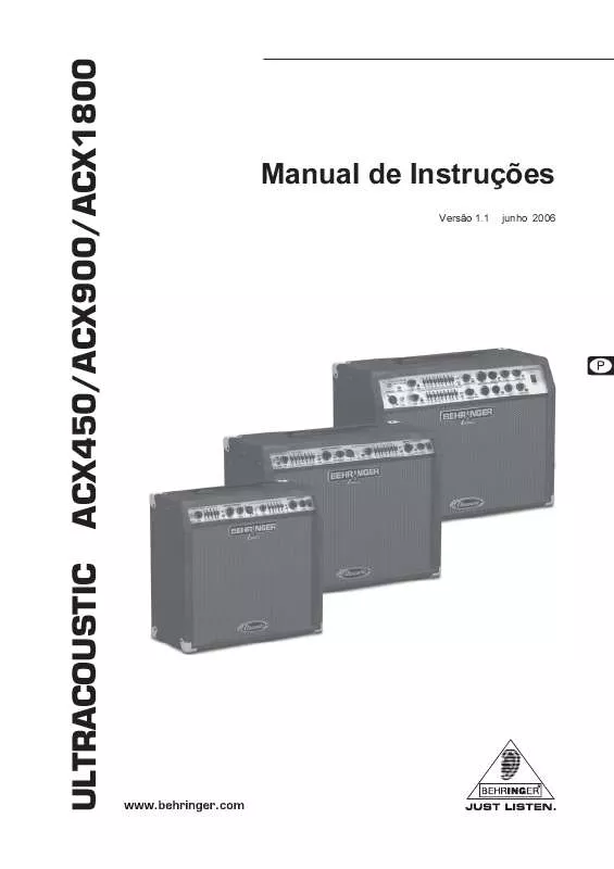 Mode d'emploi BEHRINGER ACX1800