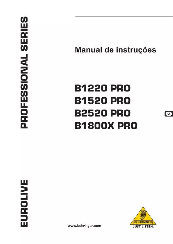 Mode d'emploi BEHRINGER B1220 PRO