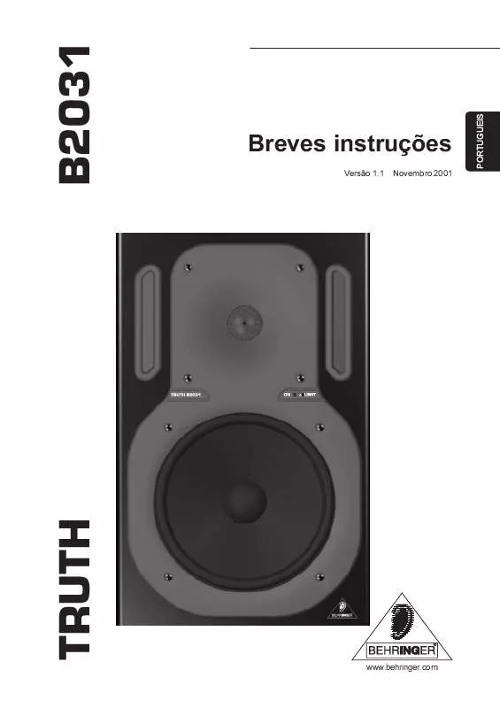 Mode d'emploi BEHRINGER B2031