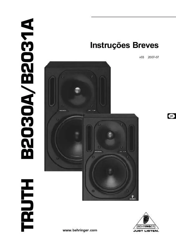 Mode d'emploi BEHRINGER B2031A