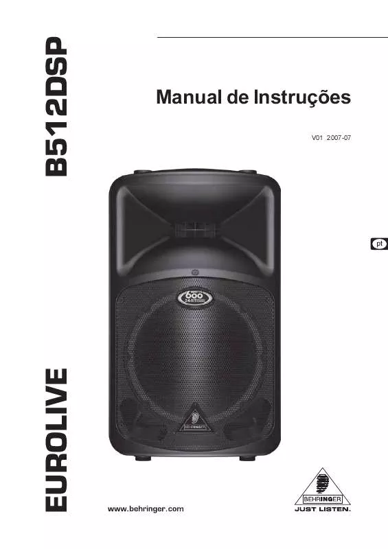 Mode d'emploi BEHRINGER B512DSP