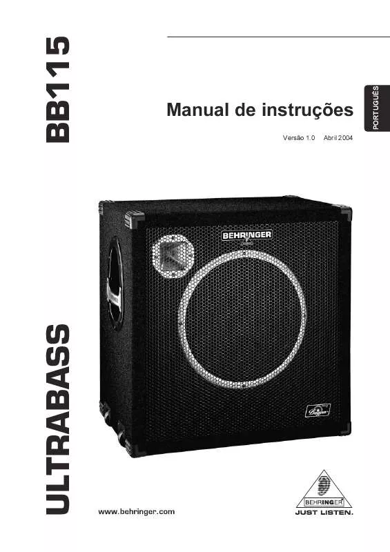 Mode d'emploi BEHRINGER BB115