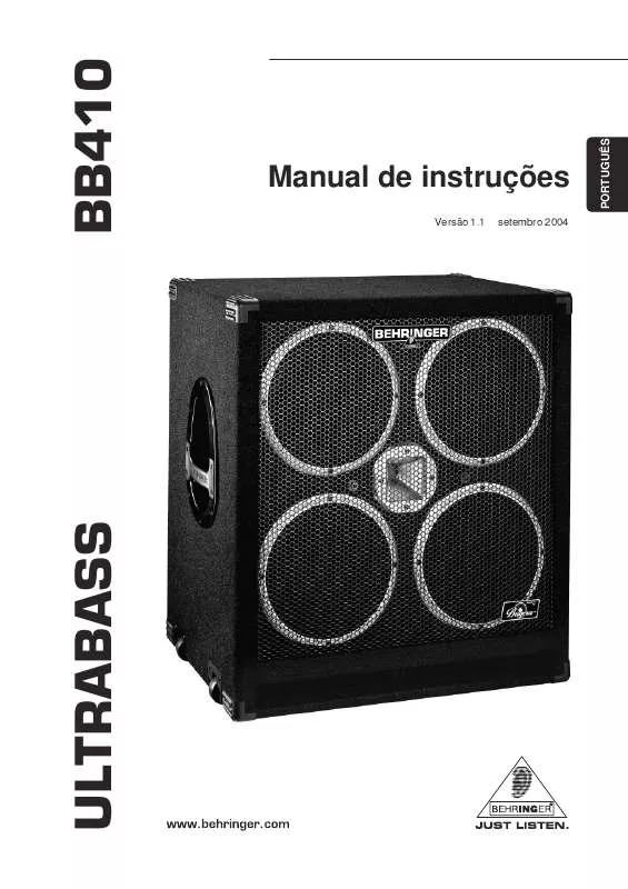 Mode d'emploi BEHRINGER BB410