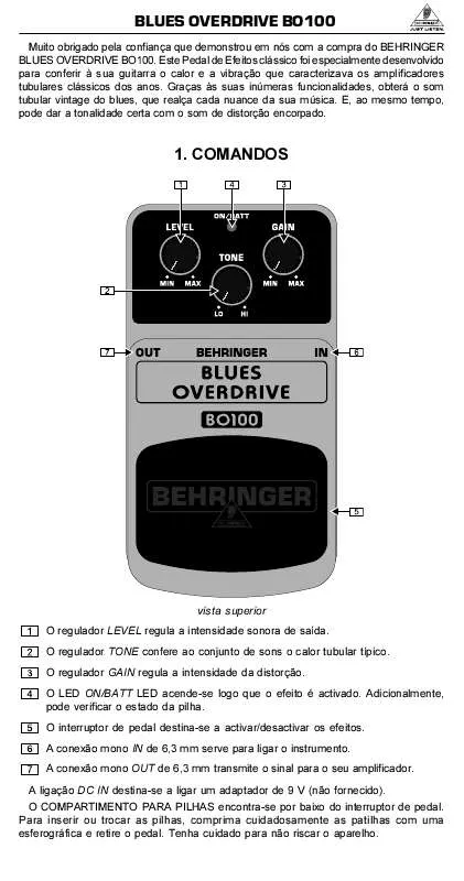 Mode d'emploi BEHRINGER BO100