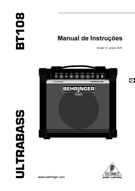 Mode d'emploi BEHRINGER BT108