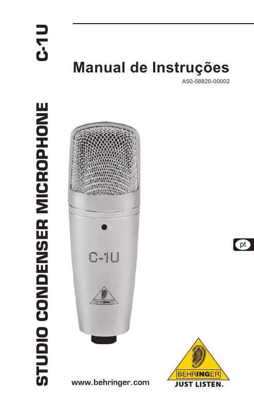 Mode d'emploi BEHRINGER C-1U