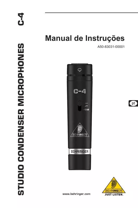 Mode d'emploi BEHRINGER C-4