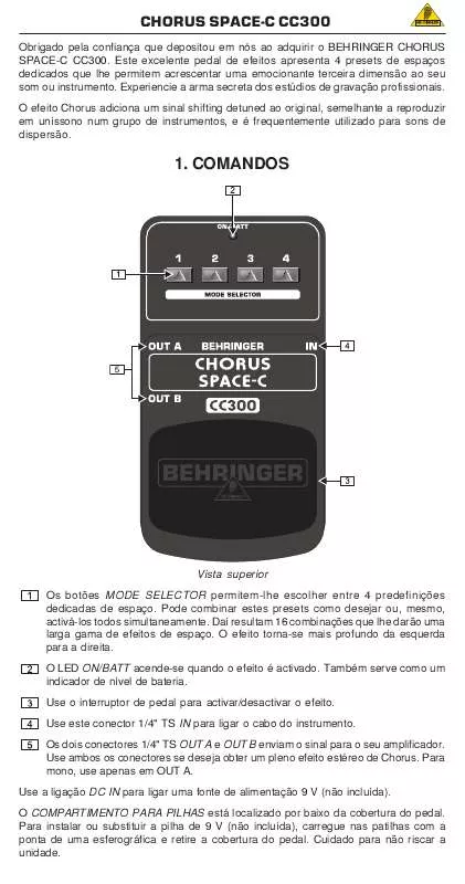 Mode d'emploi BEHRINGER CC300