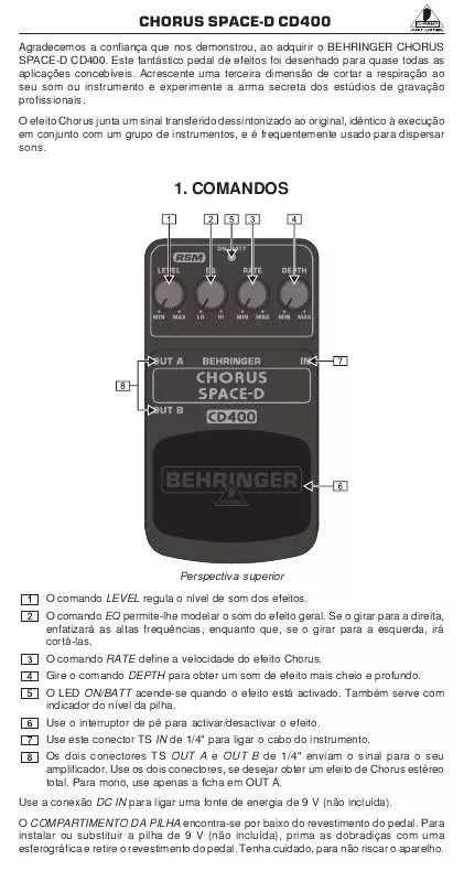 Mode d'emploi BEHRINGER CD400