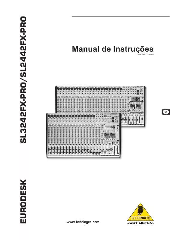 Mode d'emploi BEHRINGER SL2442FX-PRO