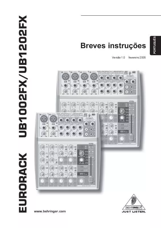 Mode d'emploi BEHRINGER UB1202FX