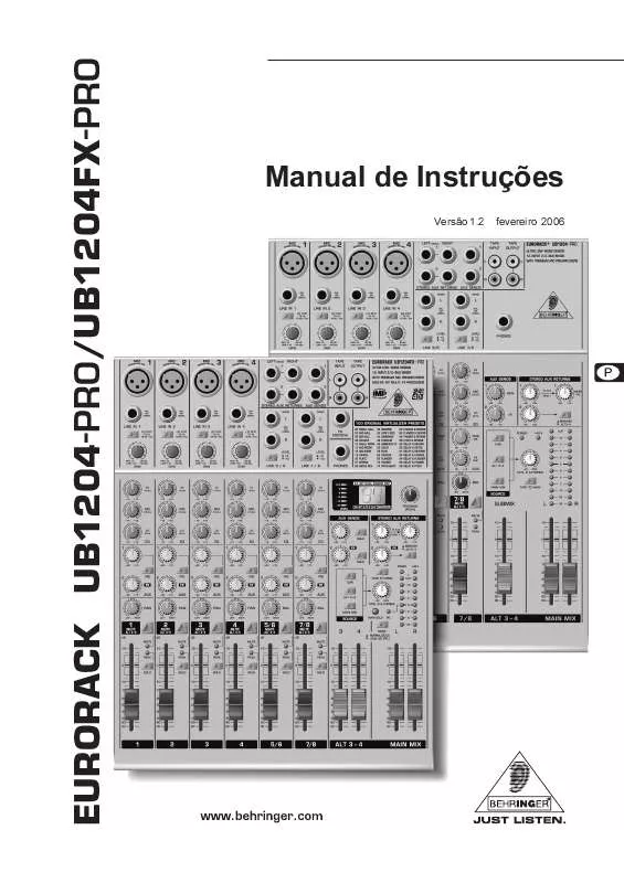 Mode d'emploi BEHRINGER UB1204FX-PRO