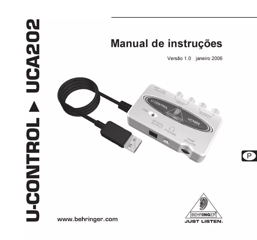 Mode d'emploi BEHRINGER UCA202