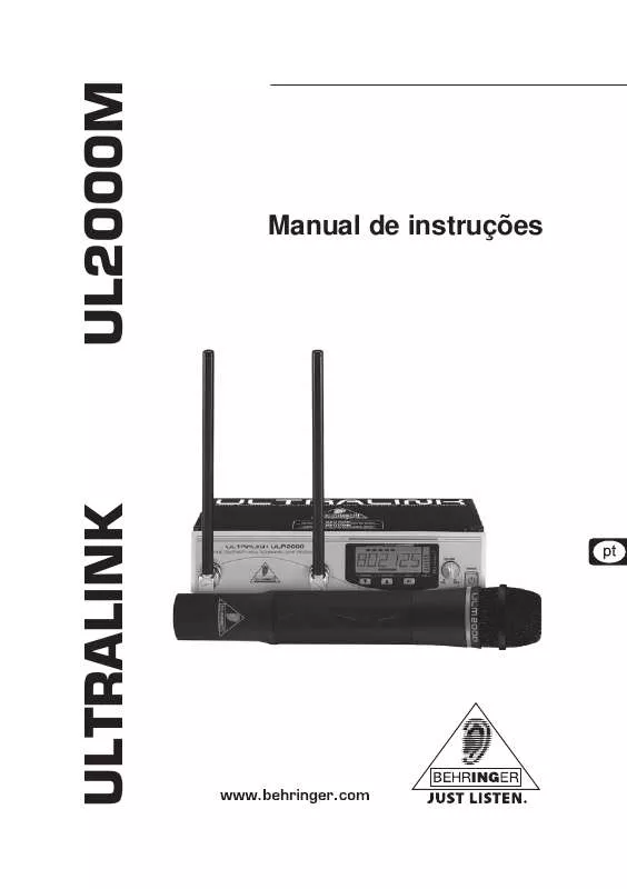 Mode d'emploi BEHRINGER UL2000M