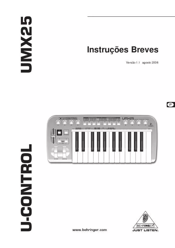 Mode d'emploi BEHRINGER UMX25