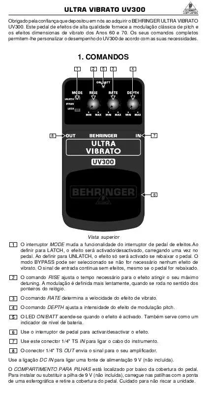 Mode d'emploi BEHRINGER UV300