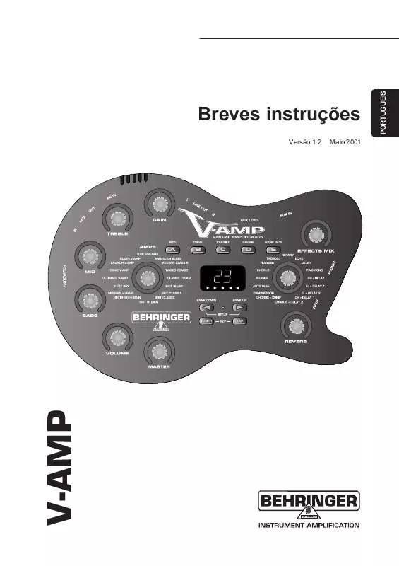 Mode d'emploi BEHRINGER V-AMP